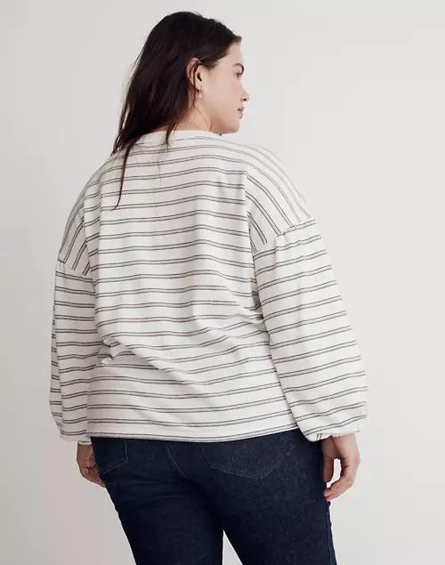 Cotton Long-Sleeve Tee in Stripe商品第3张图片规格展示