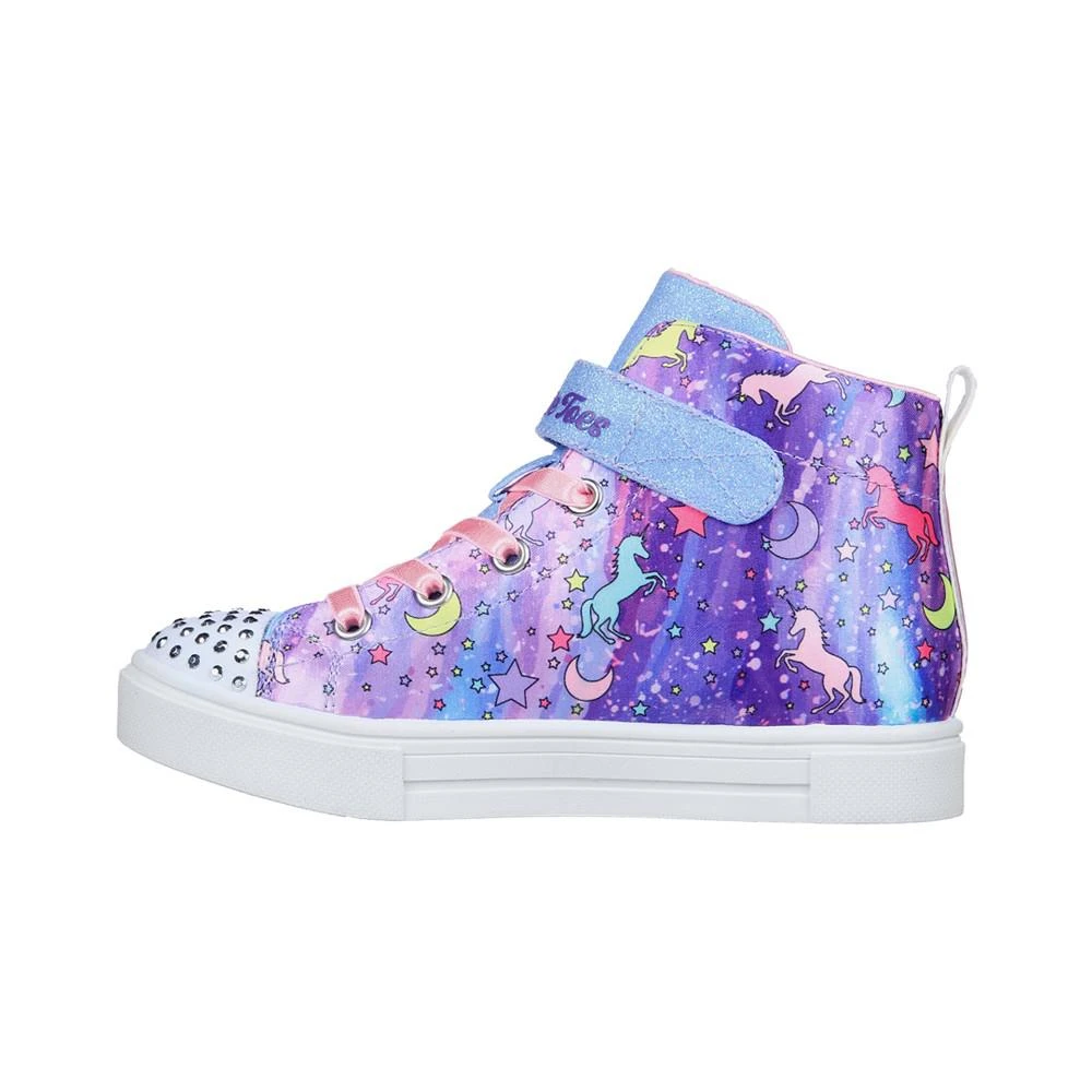 商品SKECHERS|Little Girls Twinkle Toes- Twinkle Sparks - Unicorn Daydream Stay-Put Light-Up Casual Sneakers from Finish Line,价格¥225,第3张图片详细描述