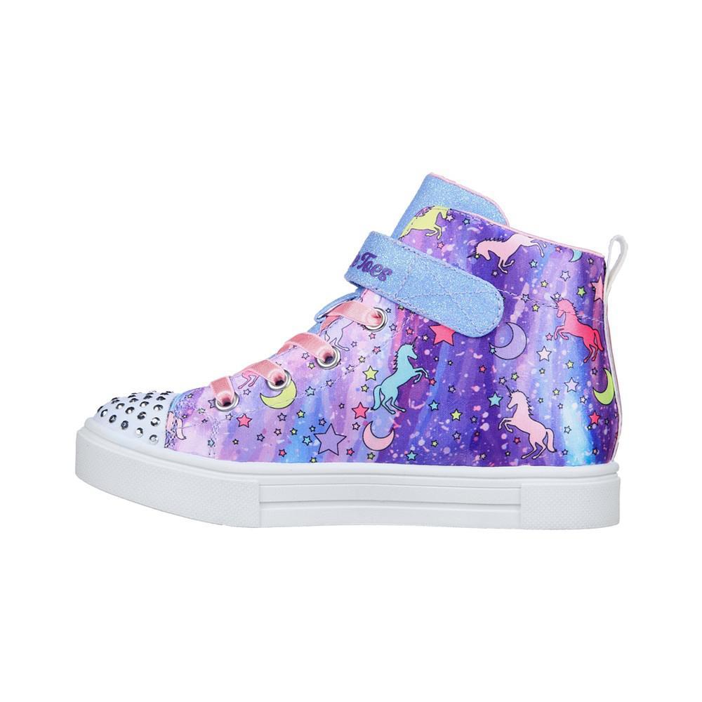 商品SKECHERS|Little Girls Twinkle Toes- Twinkle Sparks - Unicorn Daydream Stay-Put Light-Up Casual Sneakers from Finish Line,价格¥330,第5张图片详细描述