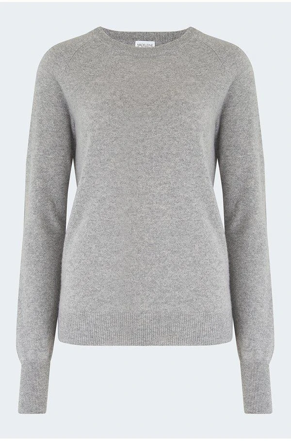 商品Madeleine Thompson|Madeleine Thompson - Maddie Cashmere Crew in Heather Grey,价格¥2380,第1张图片