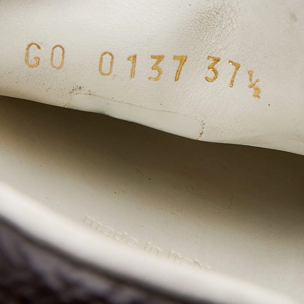 Louis Vuitton White/Brown Leather And Monogram Canvas Frontrow Sneakers Size 37.5 商品