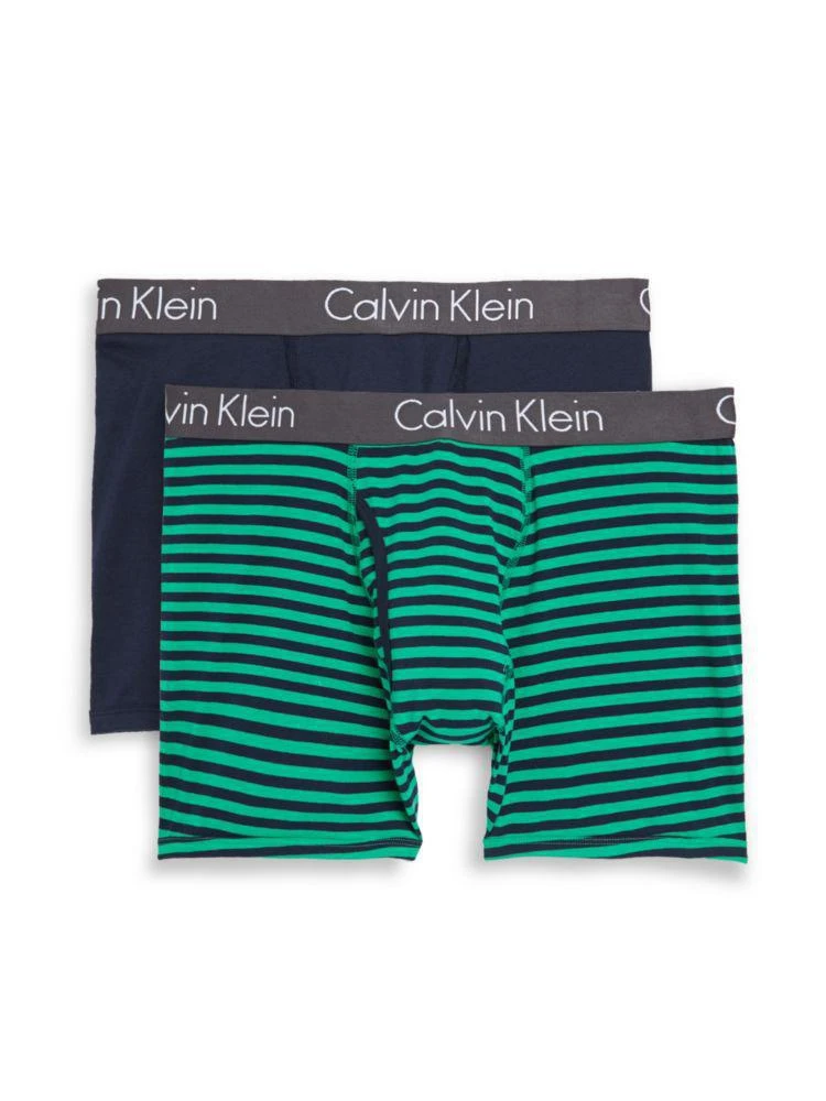 商品Calvin Klein|2-Pack Logo Stretch Boxer Briefs,价格¥275,第1张图片详细描述