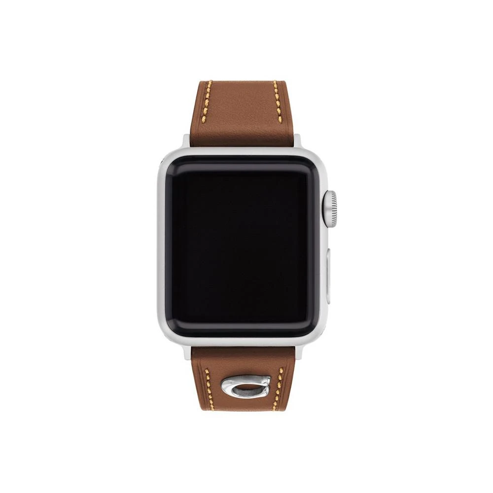 商品Coach|Women's Brown Leather Strap Apple Watch Band 38/40/41mm,价格¥704,第1张图片