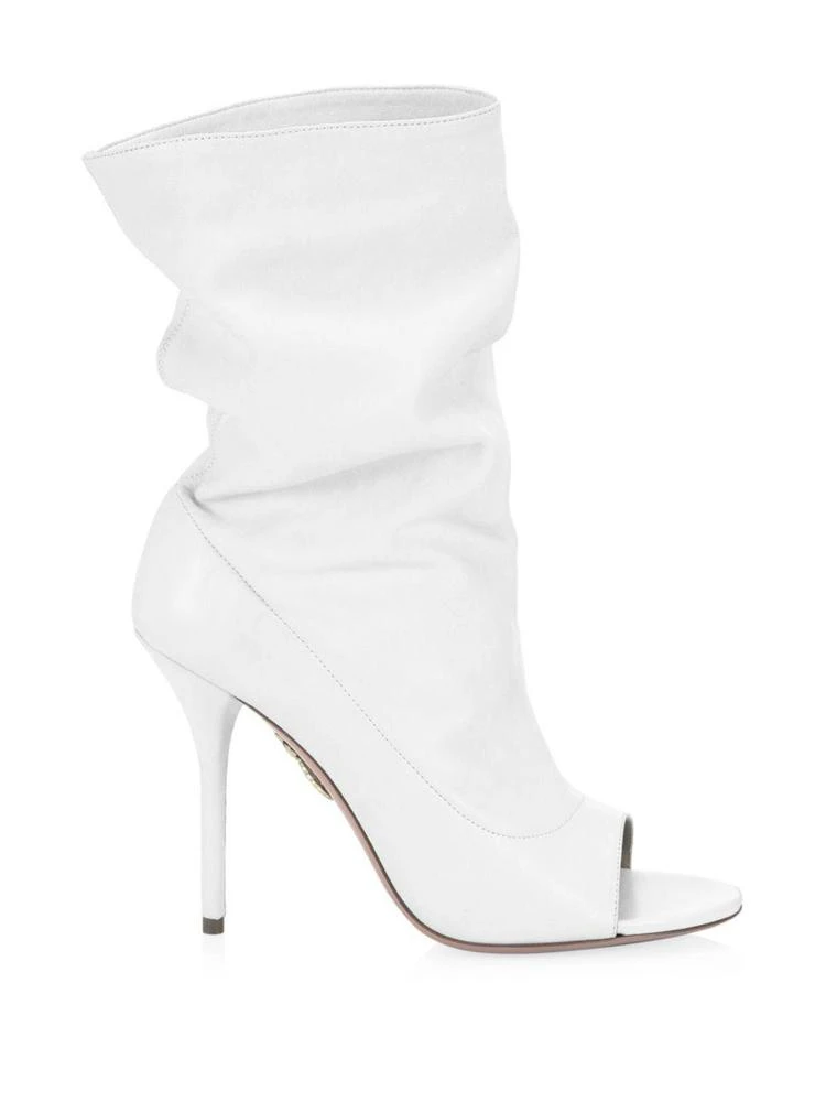 商品Aquazzura|Touche White Leather Booties,价格¥2560,第4张图片详细描述