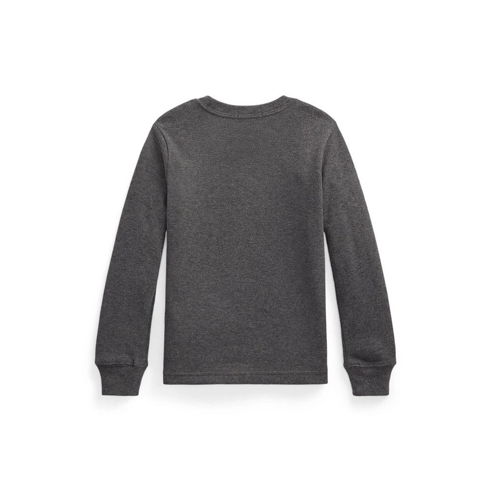 商品Ralph Lauren|Toddler and Little Boys Thermal Waffle-Knit Long Sleeve T-shirt,价格¥76,第2张图片详细描述