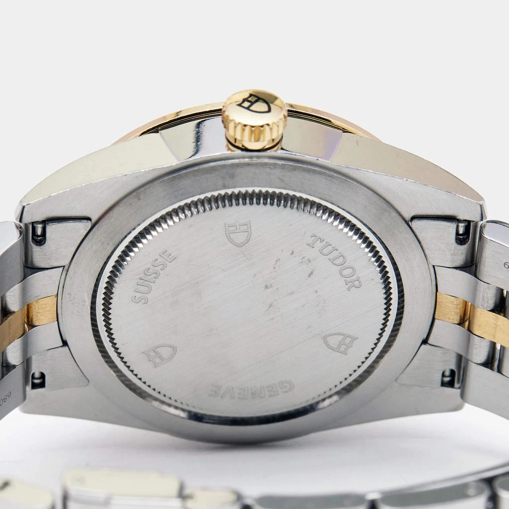 商品[二手商品] Tudor|Tudor Champagne 18K Yellow Gold Stainless Steel Daimond Glamour Date 55003-68053-CHDIDSTL Women's Wristwatch 36 mm,价格¥14273,第4张图片详细描述