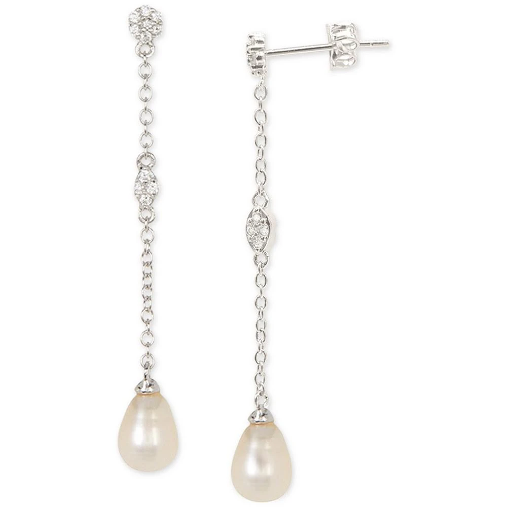 商品ADORNIA|Silver-Tone Freshwater Pearl (7mm) Drop Earrings,价格¥220,第2张图片详细描述