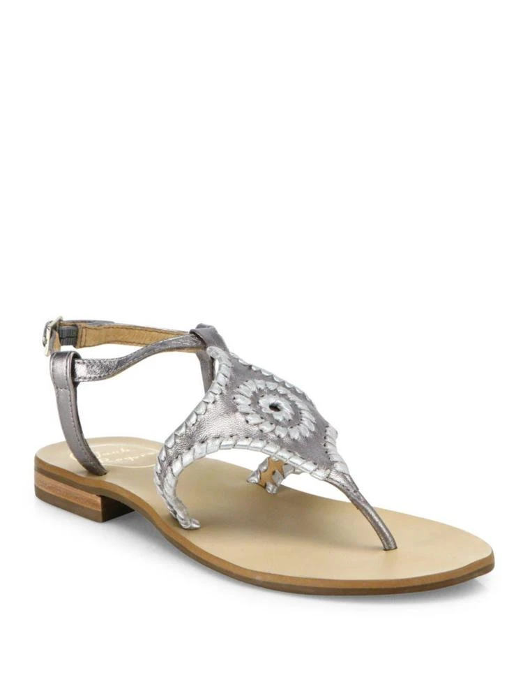 商品Jack Rogers|Jack Rogers - Maci Whipstitched Leather Sandals,价格¥725,第1张图片