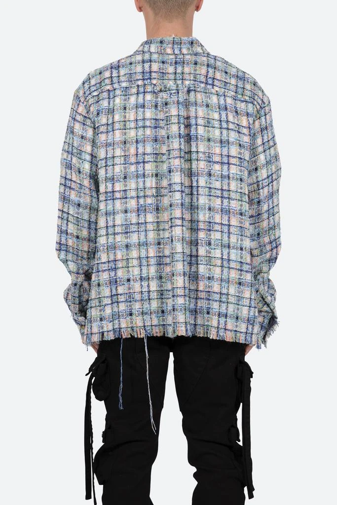 商品MNML|Heavyweight Raw Edge Flannel - Blue/White,价格¥213,第4张图片详细描述