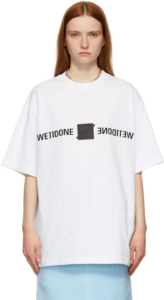 商品We11done|White Mirror Logo T-Shirt,价格¥1064,第1张图片