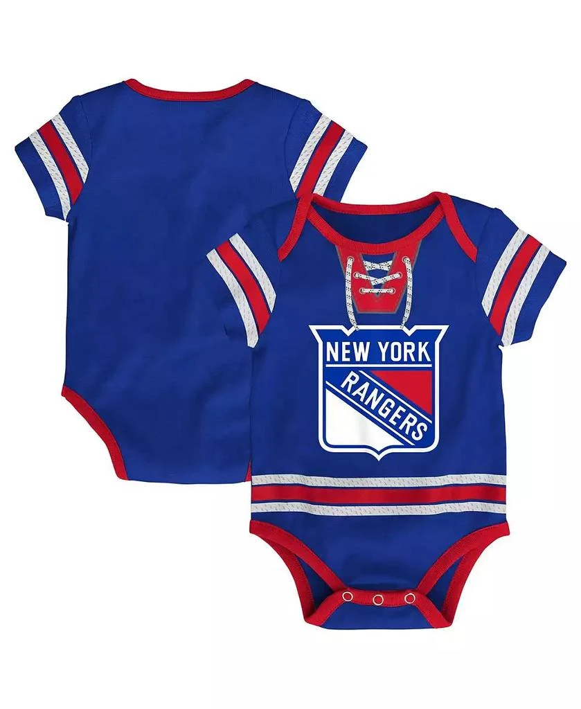 商品Outerstuff|Baby Boys and Girls Blue New York Rangers Hockey Jersey Bodysuit,价格¥155,第1张图片