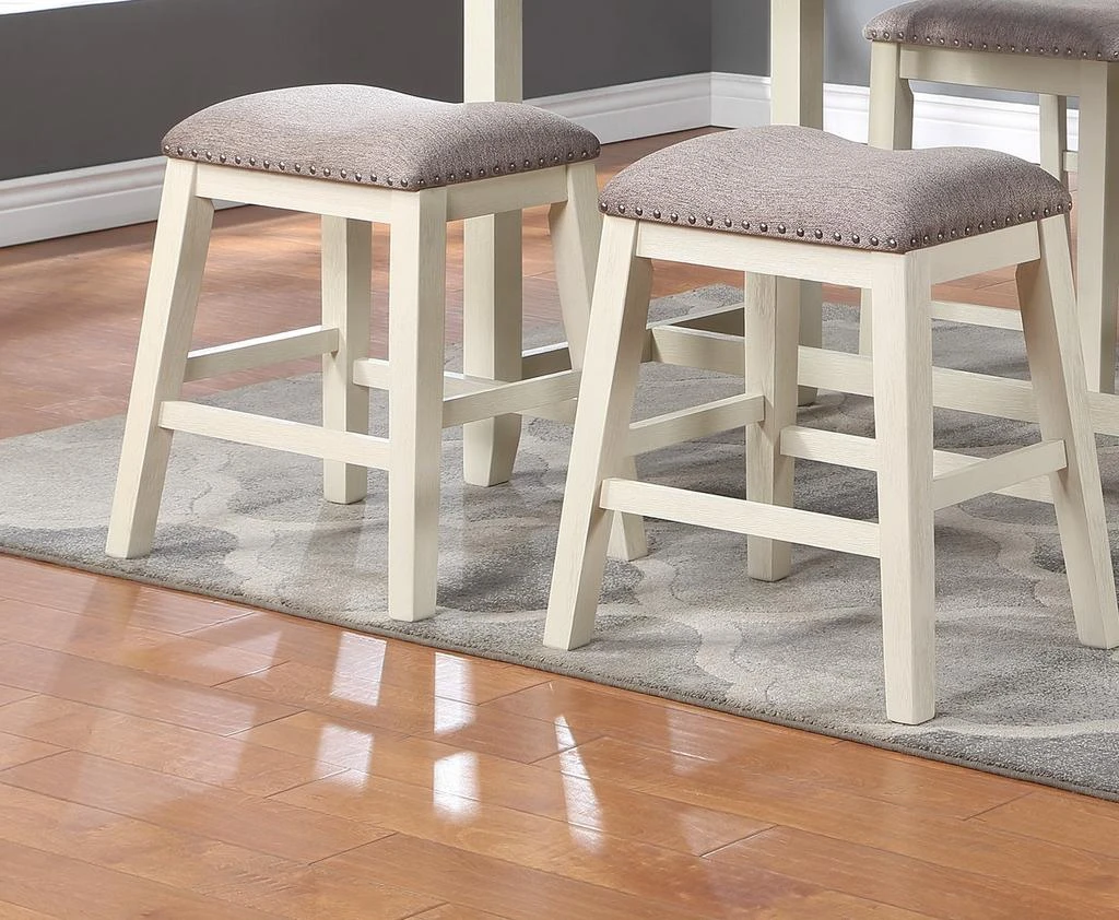 商品Streamdale Furniture|Streamdale Set of 2 Modern Counter Height Wooden Chairs,价格¥2813,第2张图片详细描述