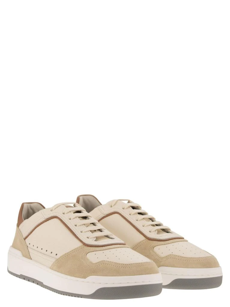 商品Brunello Cucinelli|Brunello Cucinelli Basket Trainers In Grained Calfskin And Washed Suede - Men,价格¥13542,第4张图片详细描述