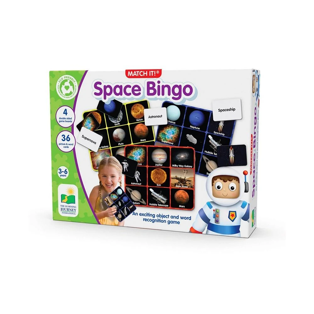 商品The Learning Journey|Match It Bingo - Space Reading Game Set of 36 Picture Word Cards,价格¥112,第1张图片