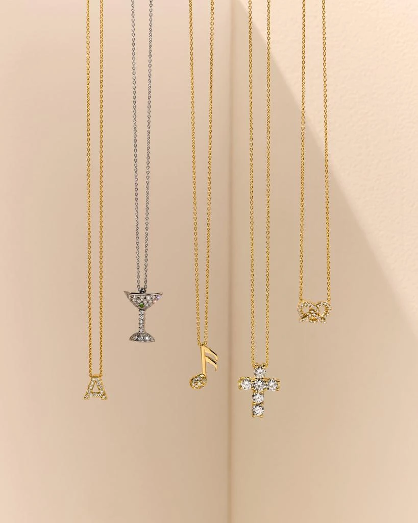 商品Roberto Coin|18K White Gold Martini Glass Glass Pendant Necklace,价格¥17598,第2张图片详细描述