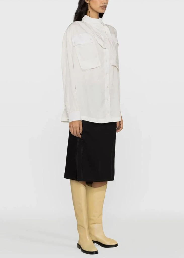 商品Lemaire|LEMAIRE White Pockets Scarf Blouse,价格¥6545,第4张图片详细描述