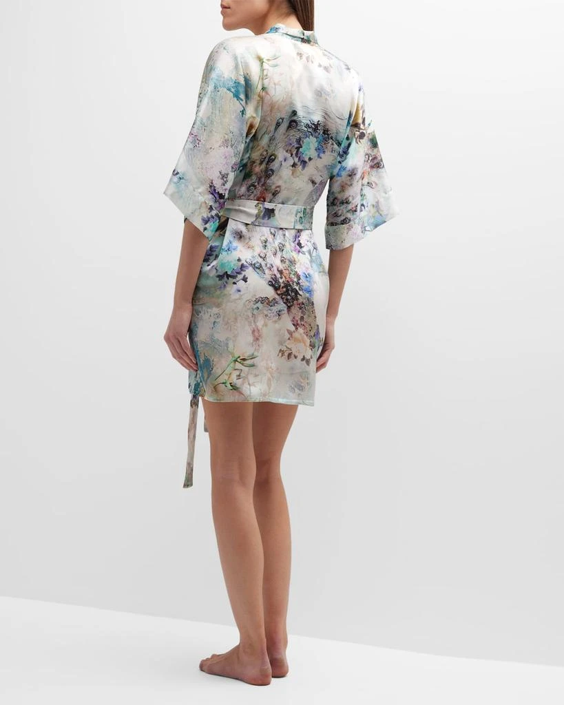 商品Christine Lingerie|Enchanted Short Floral-Print Silk Robe,价格¥1362,第4张图片详细描述
