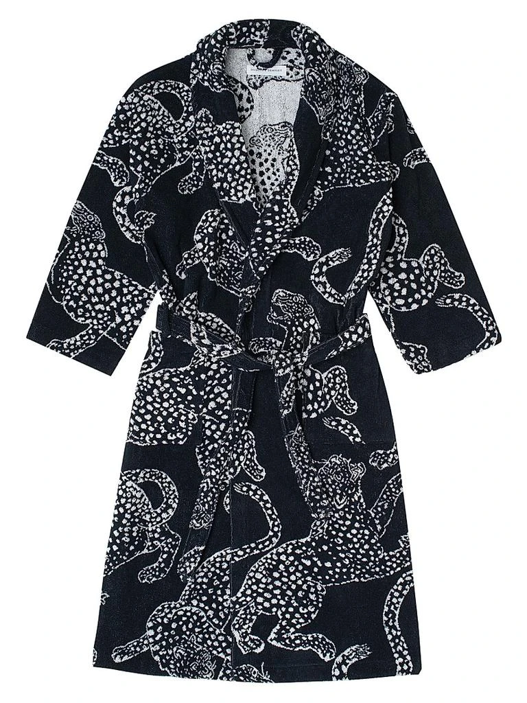 商品Desmond & Dempsey|Cotton Jag Print Towel Robe,价格¥1355,第1张图片
