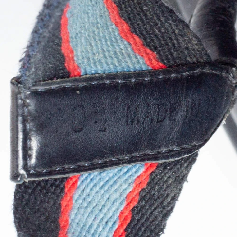 Louis Vuitton Navy Blue Leather and Canvas Thong Slides Size 44.5 商品