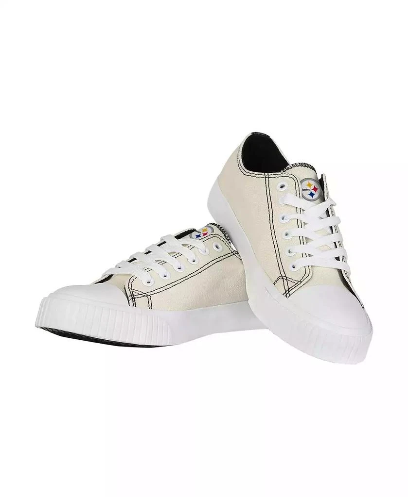 商品FOCO|Women's Cream Pittsburgh Steelers Low Top Canvas Shoes,价格¥451,第2张图片详细描述