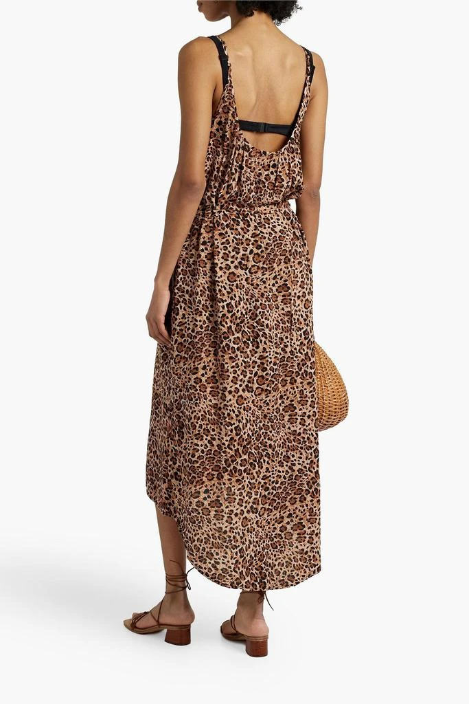 商品MELISSA ODABASH|Melissa leopard-print voile midi dress,价格¥643,第3张图片详细描述