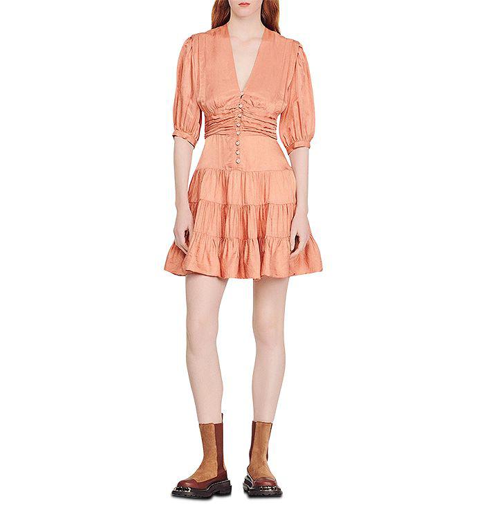 Mylene Satin Mini Dress商品第1张图片规格展示