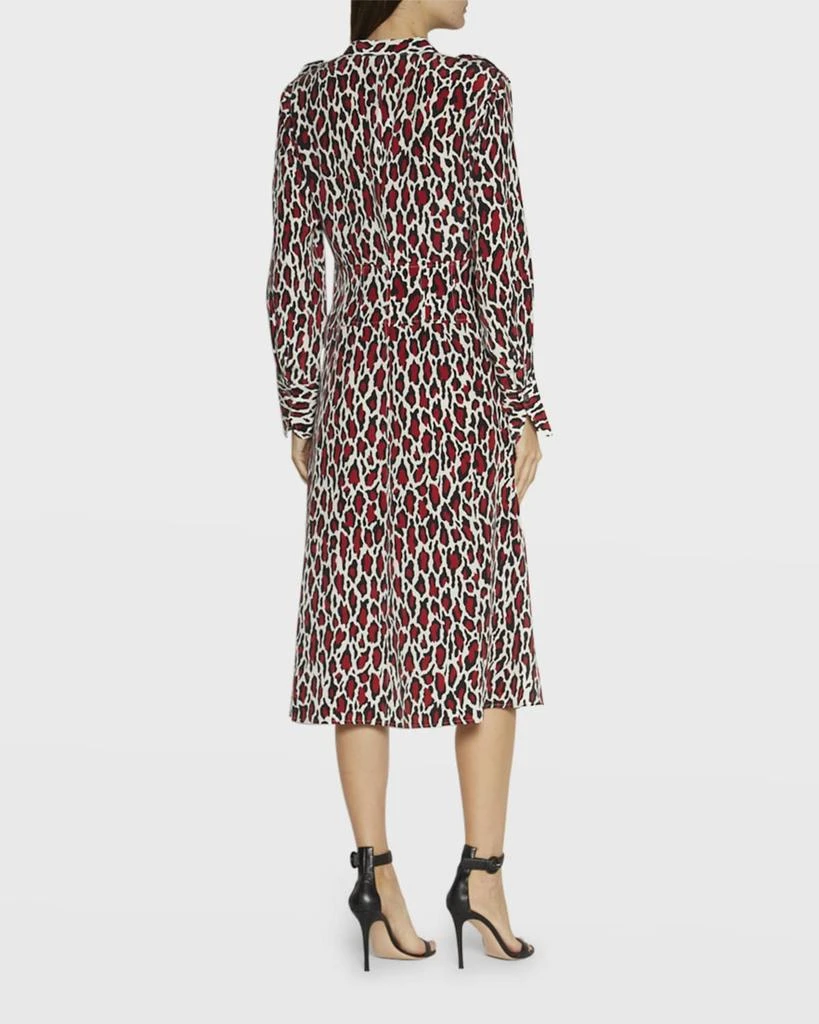 商品Equipment|Thea Animal-Print Button-Down Midi Dress,价格¥4273,第4张图片详细描述