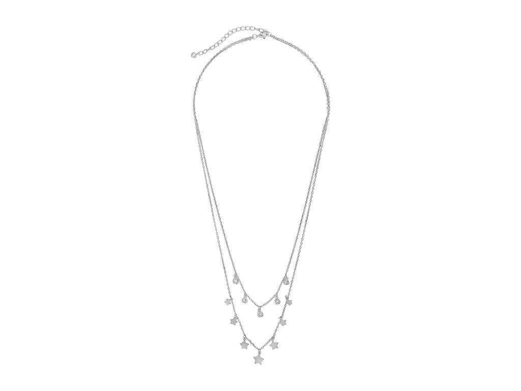 商品Sterling Forever|Bezel CZ and Star Layered Necklace,价格¥437,第2张图片详细描述