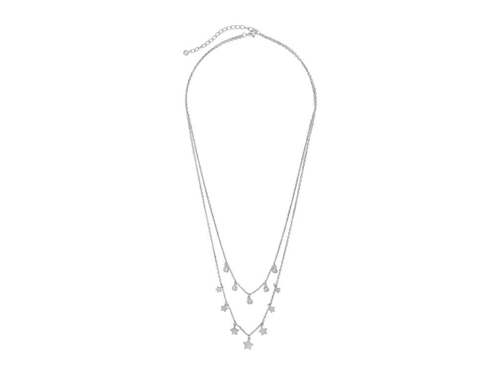 商品Sterling Forever|Bezel CZ and Star Layered Necklace,价格¥434,第2张图片详细描述