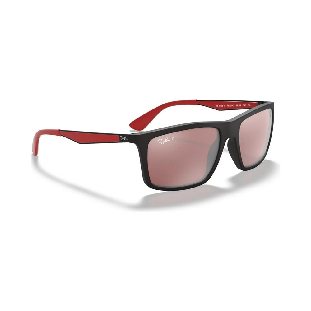 商品Ray-Ban|Men's Polarized Sunglasses, RB4228M Scuderia Ferrari Collection 58,价格¥2084,第4张图片详细描述