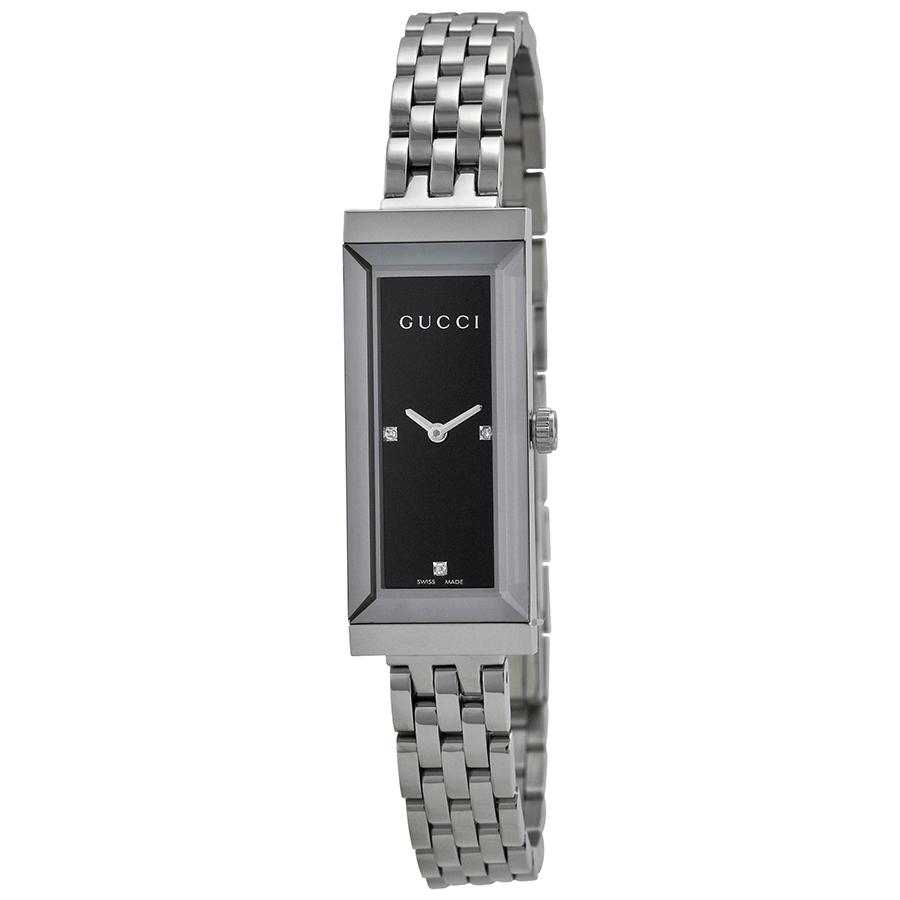 Pre-owned Gucci G-Frame Black Dial Ladies Watch YA127504商品第1张图片规格展示