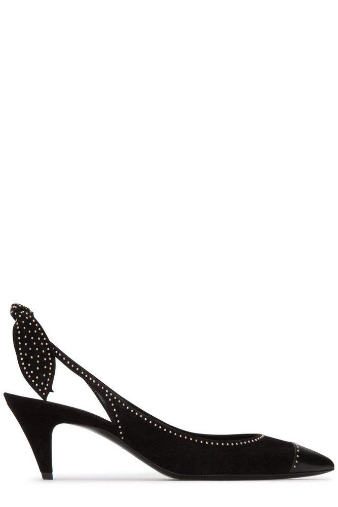 商品Yves Saint Laurent|Saint Laurent Charlotte Pointed-Toe Slingback Pumps,价格¥3604,第1张图片
