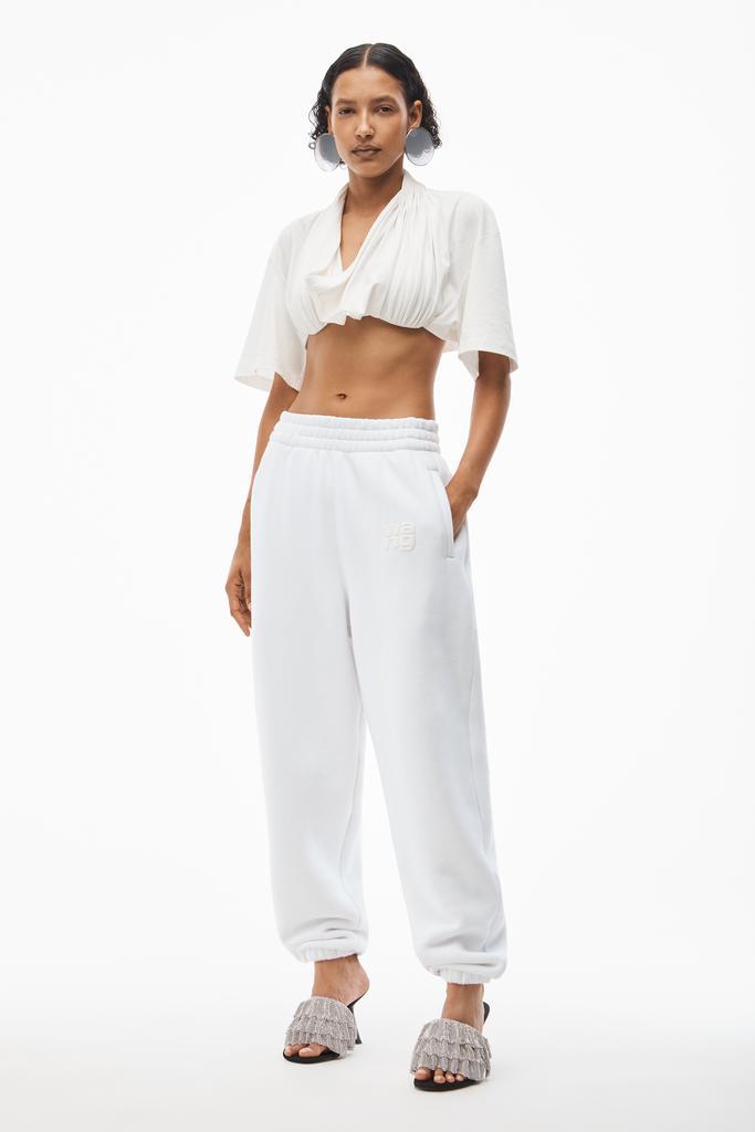 商品Alexander Wang|PUFF LOGO SWEATPANT IN STRUCTURED TERRY,价格¥1432,第4张图片详细描述