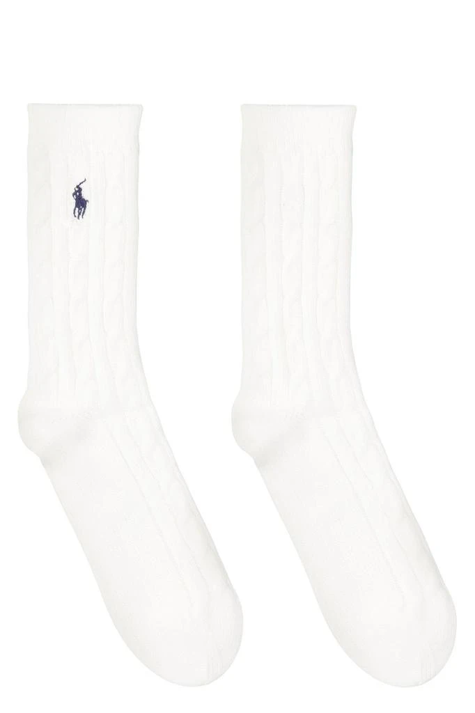 商品Ralph Lauren|Polo Ralph Lauren Logo Embroidered Ribbed Socks,价格¥399,第1张图片