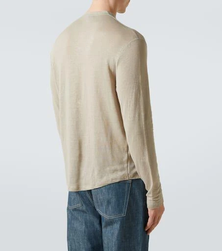 商品Thom Sweeney|亚麻混纺亨利衫,价格¥3026,第4张图片详细描述