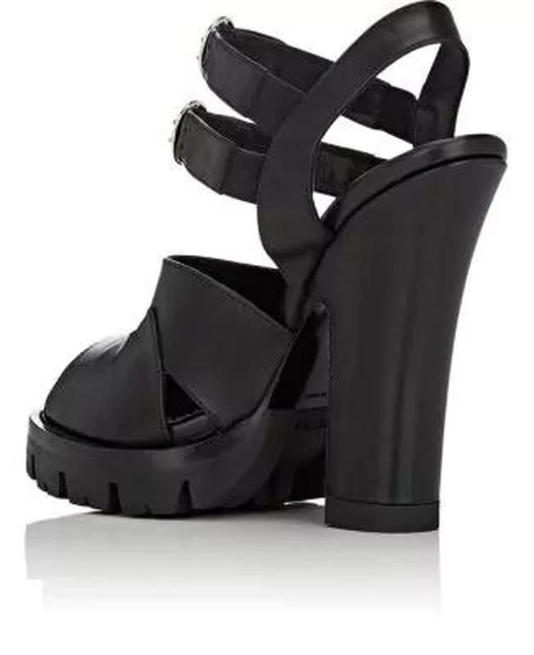 商品Prada|Leather Ankle-Strap Platform Sandals,价格¥4904,第3张图片详细描述