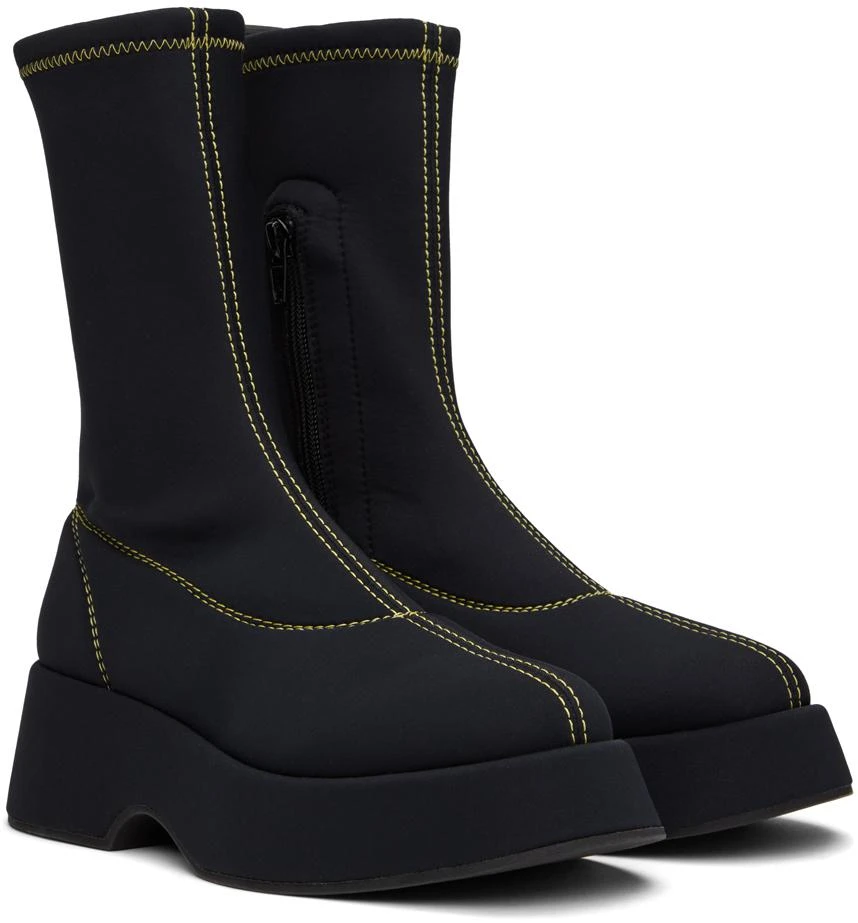 商品Ganni|Black Retro Flatform Sock Boots,价格¥2740,第4张图片详细描述