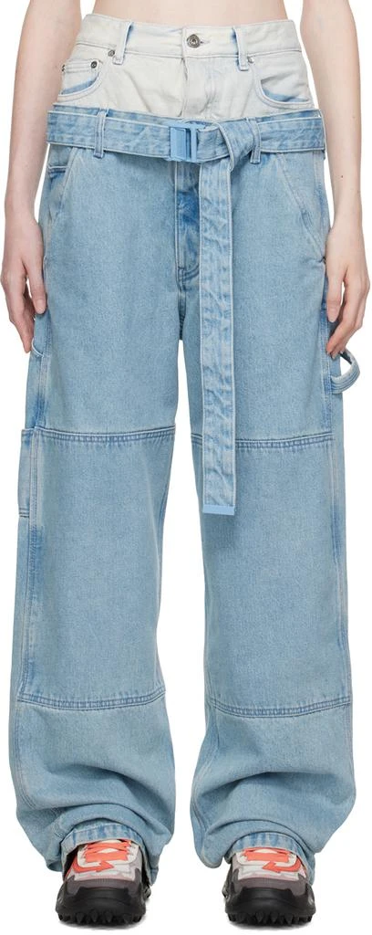 商品Off-White|Blue Double Over Jeans,价格¥1635,第1张图片