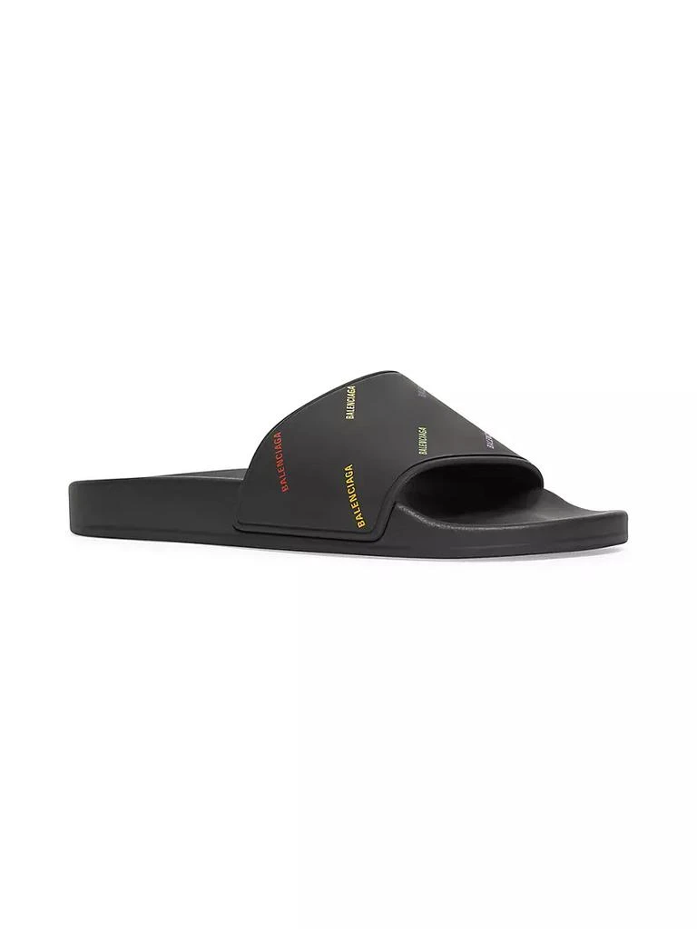 商品Balenciaga|Pride 22 Pool Slide Sandal Allover Logo,价格¥2320,第2张图片详细描述