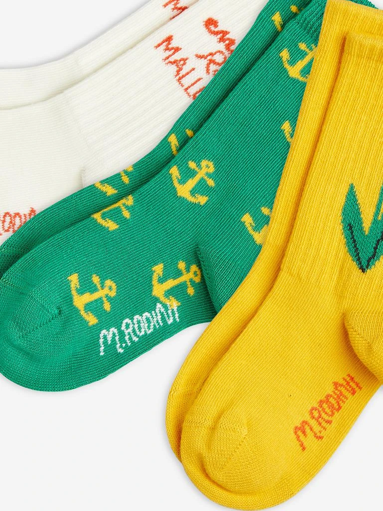 商品Mini Rodini|Mini Rodini Kids Mallorca 3 Pack Socks Set in Multicolour,价格¥119,第5张图片详细描述