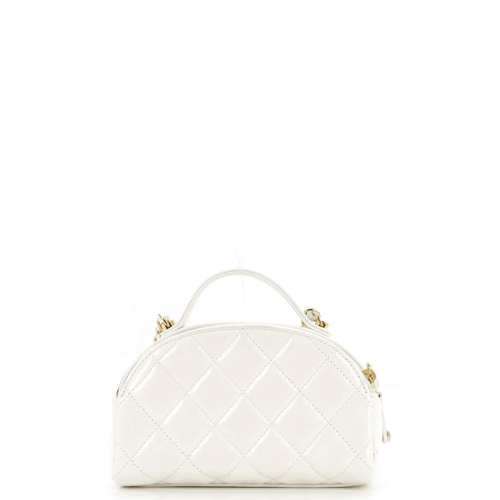 商品[二手商品] Chanel|Double Zip Top Handle Vanity Case with Chain Quilted Shiny Calfskin,价格¥37997,第3张图片详细描述