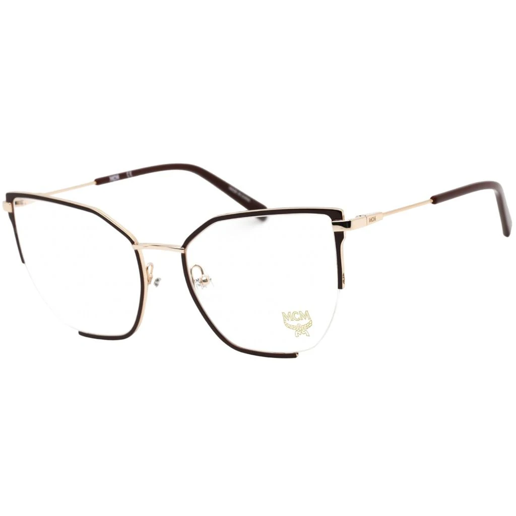 商品MCM|MCM Women's Eyeglasses - Clear Demo Lens Burgundy/Gold Cat Eye Frame | MCM2156 620,价格¥432,第1张图片