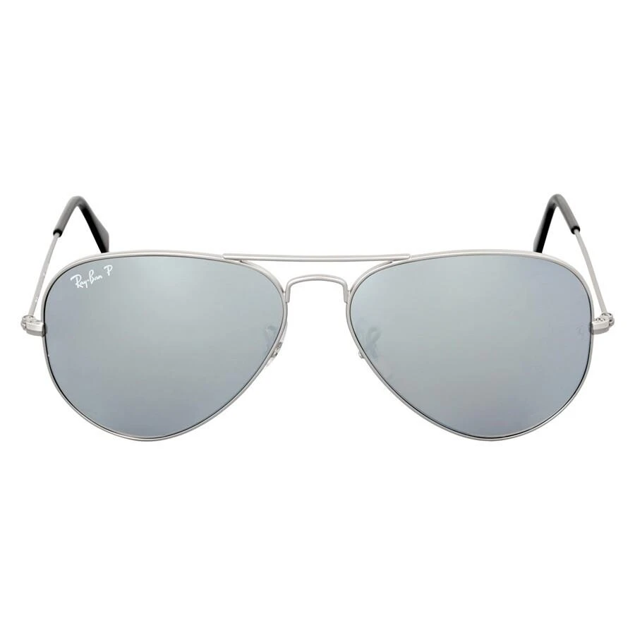 商品Ray-Ban|Aviator Mirror Polarized Silver Flash Aviator Unisex Sunglasses RB3025 019/W3 58,价格¥1171,第1张图片