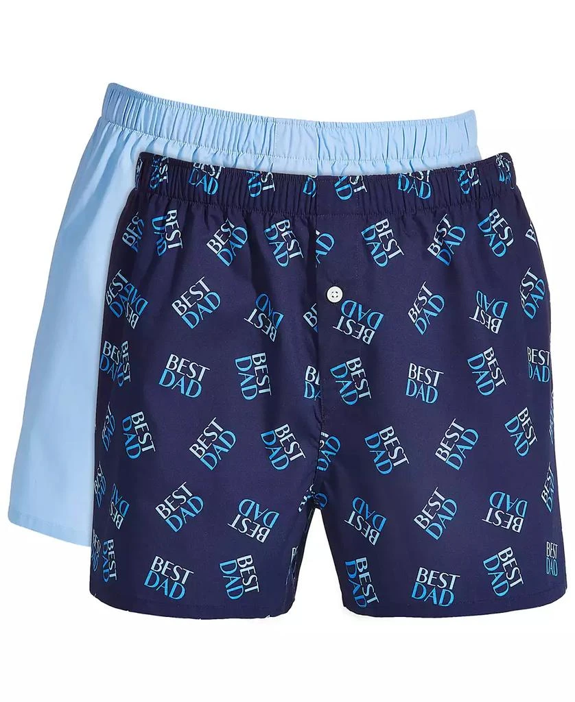 商品Club Room|Men's 2-Pk. Regular-Fit Cotton Boxers, Created for Macy's,价格¥76,第1张图片