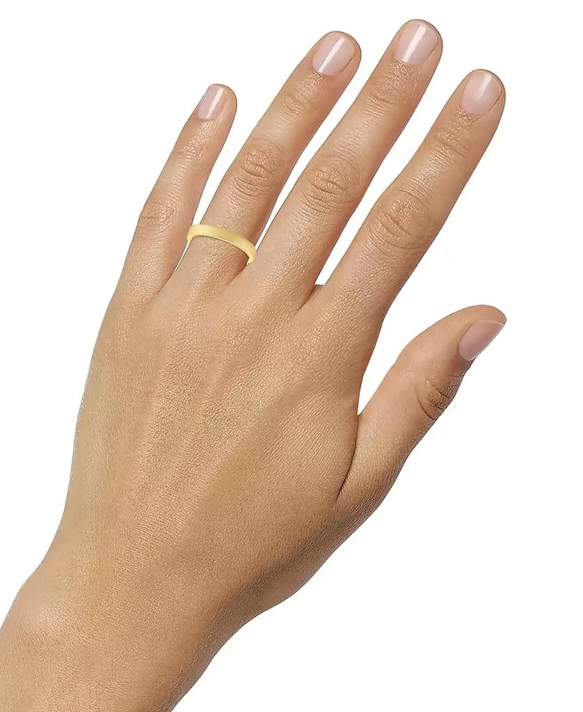 商品Macy's|Brush Finish Textured Wedding Band in 14k Gold,价格¥4785,第2张图片详细描述