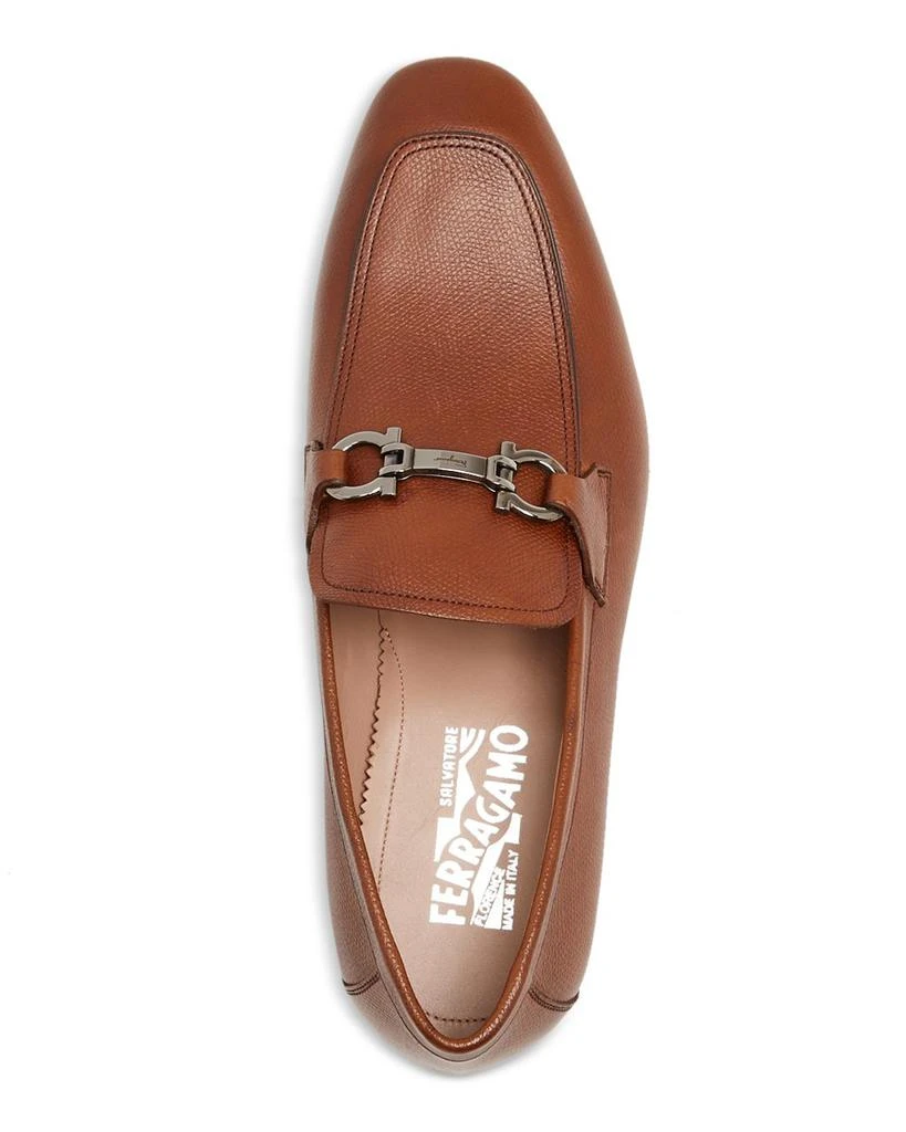 商品Salvatore Ferragamo|Men's Ree Double Gancini Bit Leather Loafers,价格¥4660,第2张图片详细描述