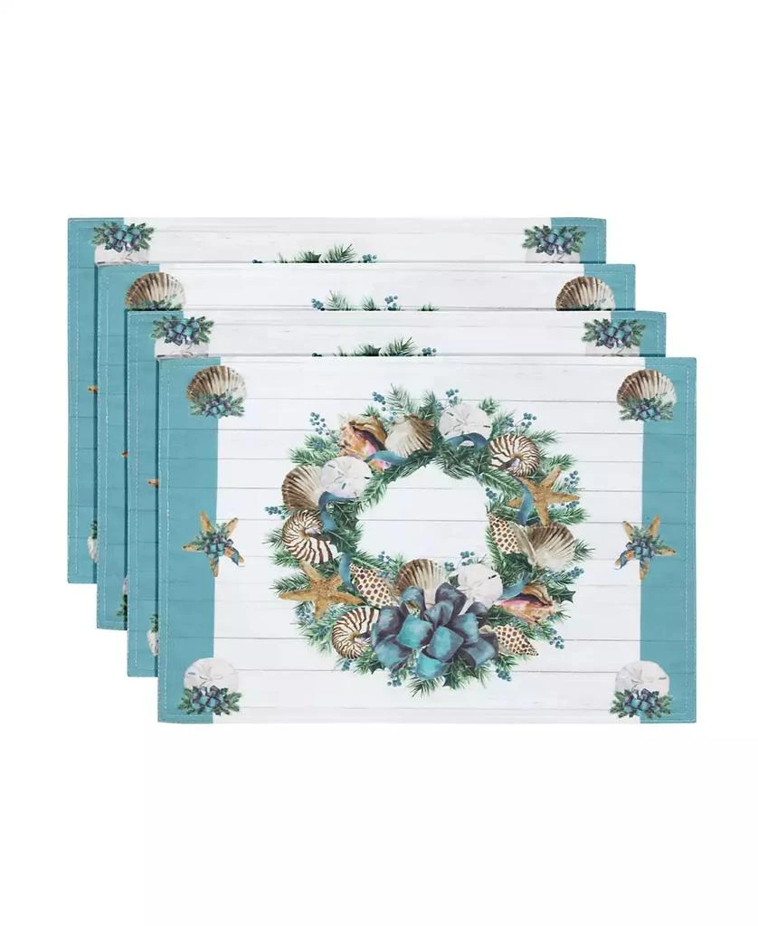 商品Laural Home|Christmas By The Sea Placemat - Set of 4,价格¥489,第1张图片