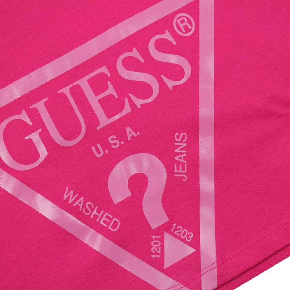 商品GUESS|Bright Pink Cropped Logo T Shirt,价格¥75,第2张图片详细描述