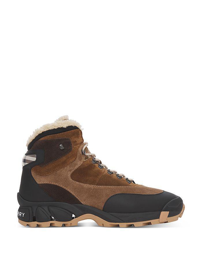 商品Burberry|Men's Suede Shearling Lined Hiking Boots,价格¥7119,第7张图片详细描述