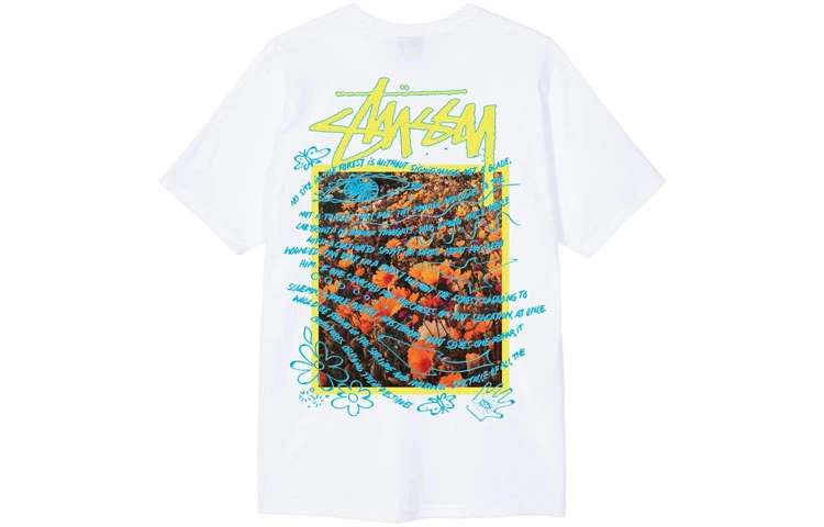 商品[国内直发] STUSSY|Super Bloom Tee 背后大Logo印花短袖美式复古T恤 男女同款,价格¥646,第6张图片详细描述